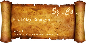 Szalóky Csongor névjegykártya