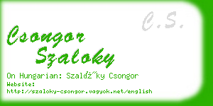 csongor szaloky business card